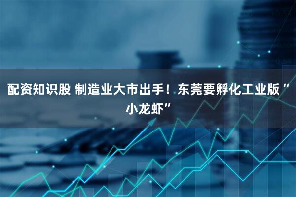 配资知识股 制造业大市出手！东莞要孵化工业版“小龙虾”